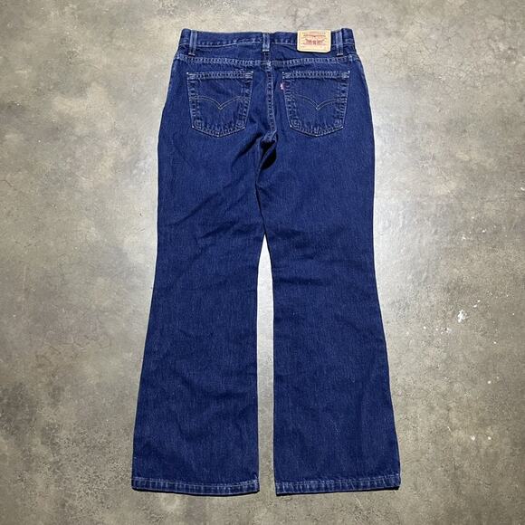 Vintage 90s Levi's 515 Dark Wash Low Rise Bootcut Jean 30x28 - Picture 2 of 4